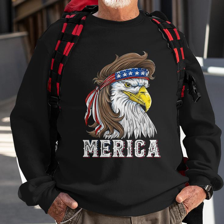 Eagle Mullet 4Th Of July Usa American Flag Merica Gift V5 Sweatshirt Gifts for Old Men