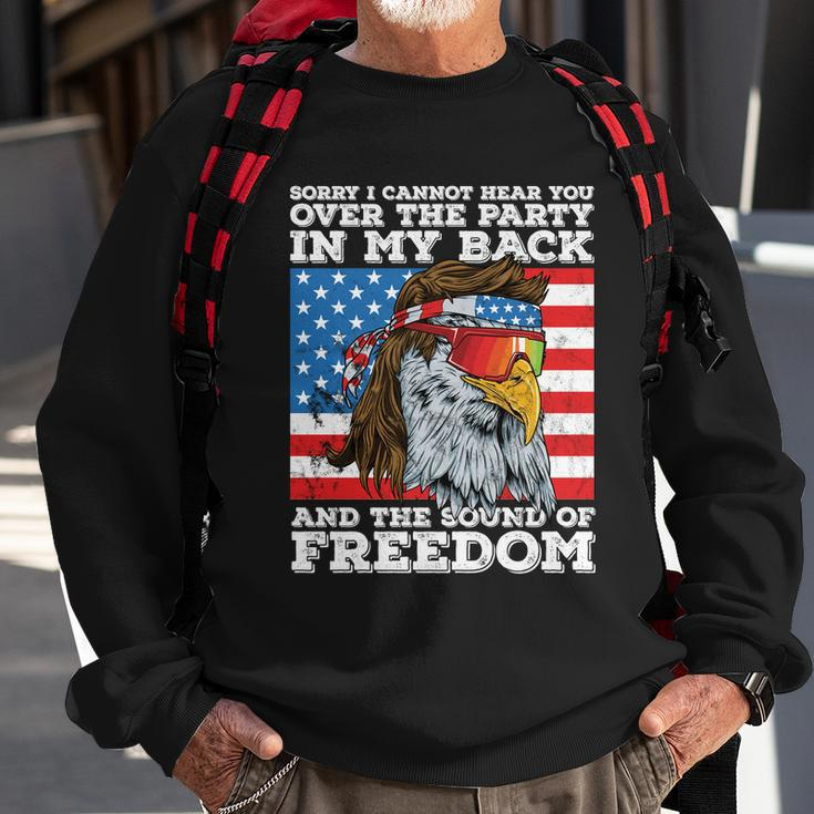 Eagle Mullet Party In The Back Sound Of Freedom 4Th Of July Gift Sweatshirt Gifts for Old Men