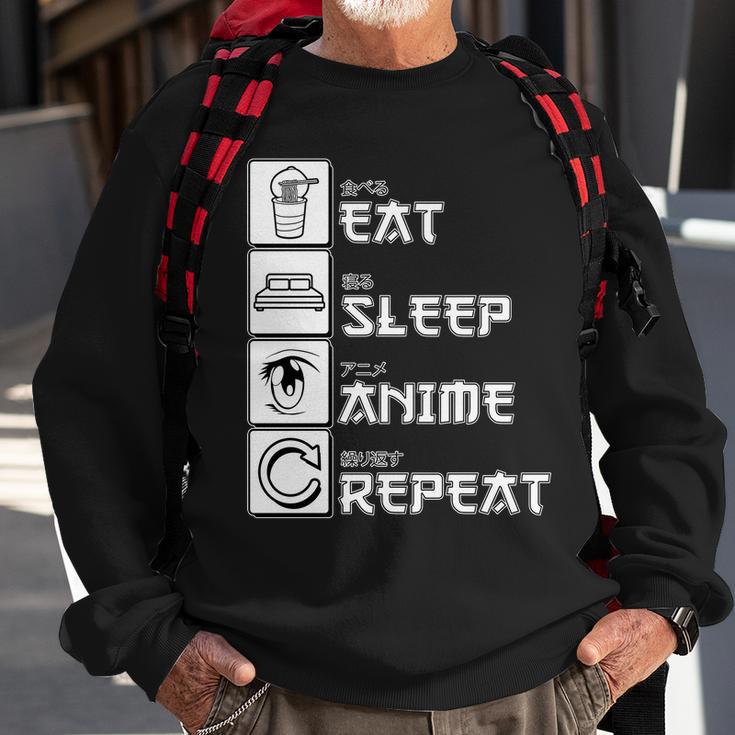 Eat Sleep Anime Repeat Tshirt Sweatshirt Gifts for Old Men