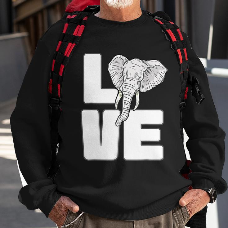 Elephant Love Gifts Cute Elephant Graphic Save Animal Lover Sweatshirt Gifts for Old Men