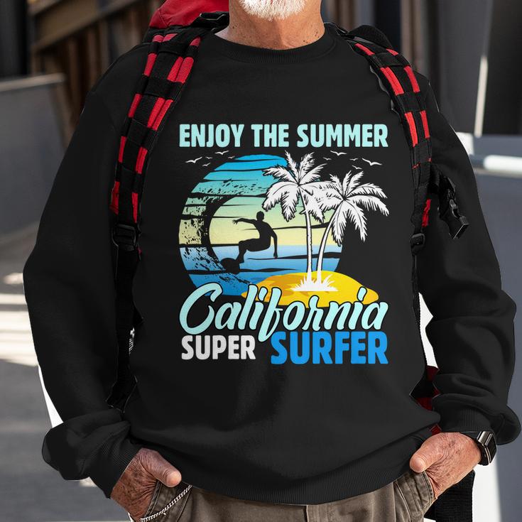 Enjoy The Summer California Super Surfer Surfing Sweatshirt Gifts for Old Men