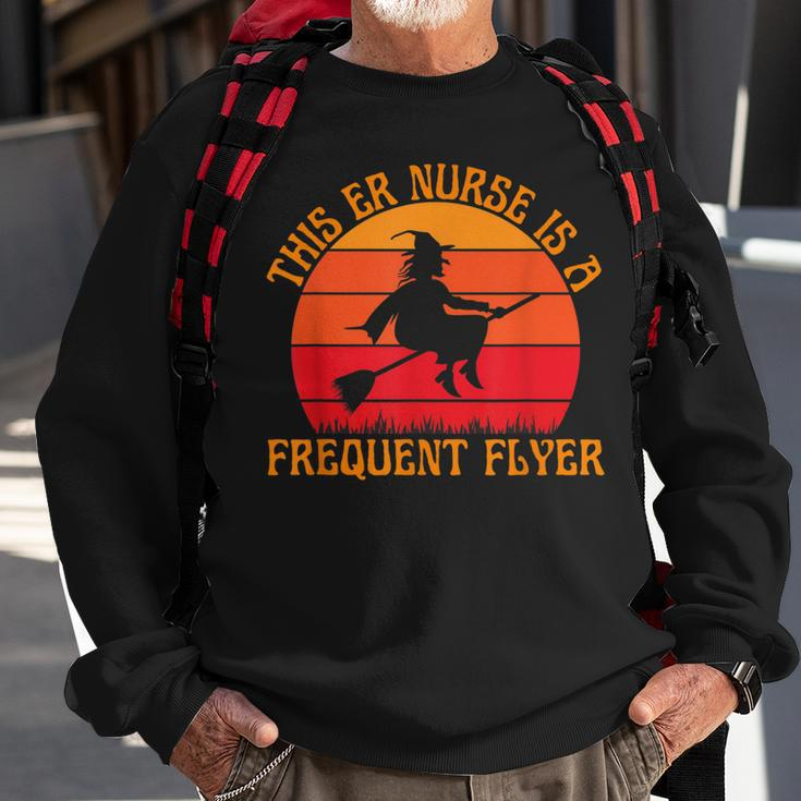 Er Nurse Frequent Flyer Witch Halloween Costume Sweatshirt Gifts for Old Men