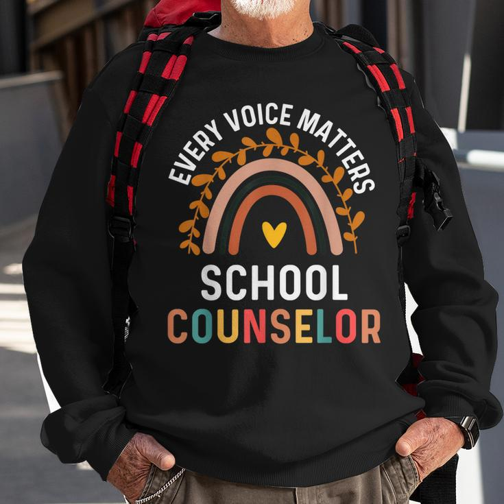 Every Voice Matters School Counselor Counseling V2 Sweatshirt Gifts for Old Men