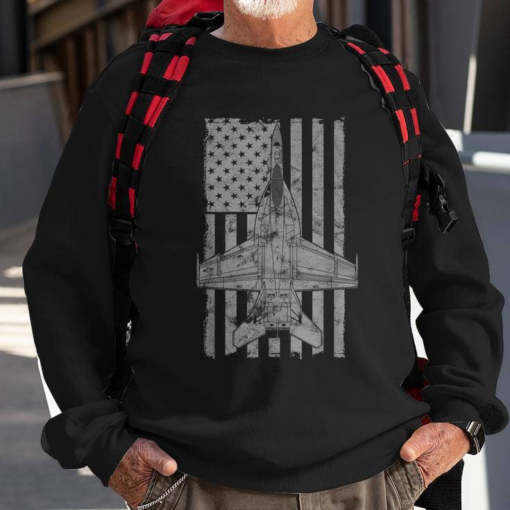 F18 Super Hornet Jet Airplane Vintage Flag Tshirt Sweatshirt Gifts for Old Men