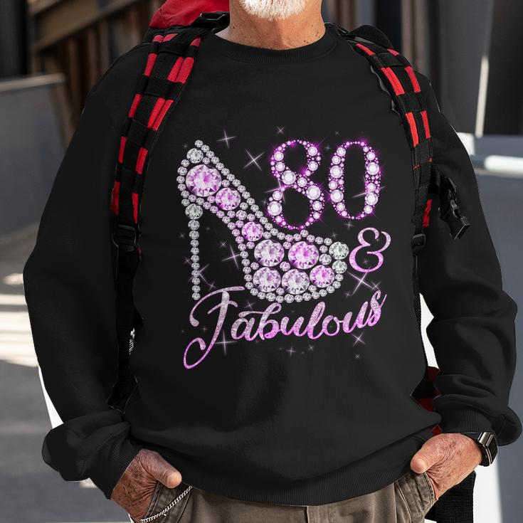 Fabulous & 80 Sparkly Shiny Heel 80Th Birthday Tshirt Sweatshirt Gifts for Old Men