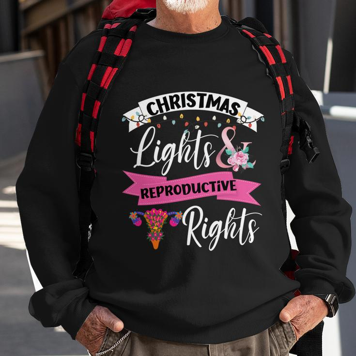 Feminist Christmas Lights And Reproductive Rights Pro Choice Funny Gift Sweatshirt Gifts for Old Men