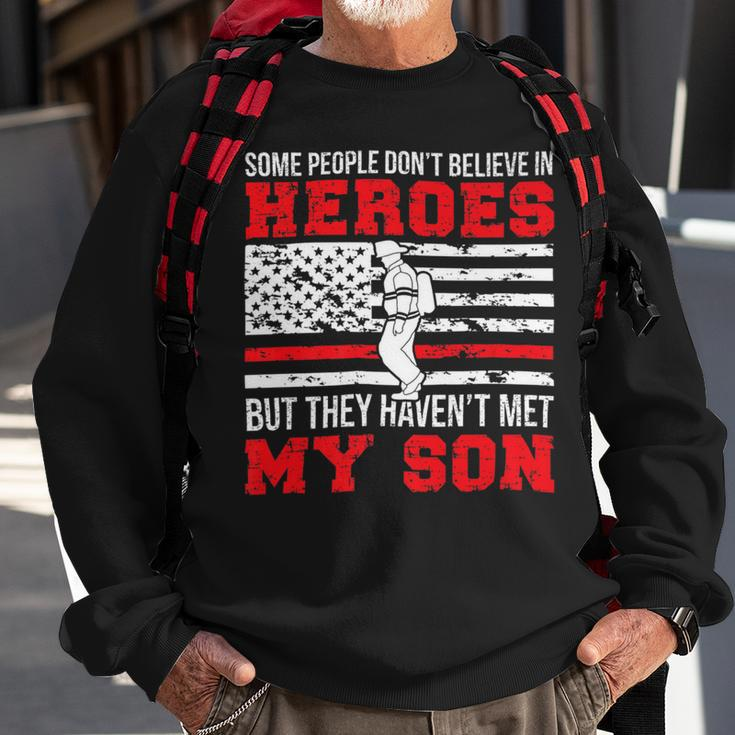 Firefighter Proud Fireman Dad Of A Firefighter Father Fire Dad Sweatshirt Gifts for Old Men
