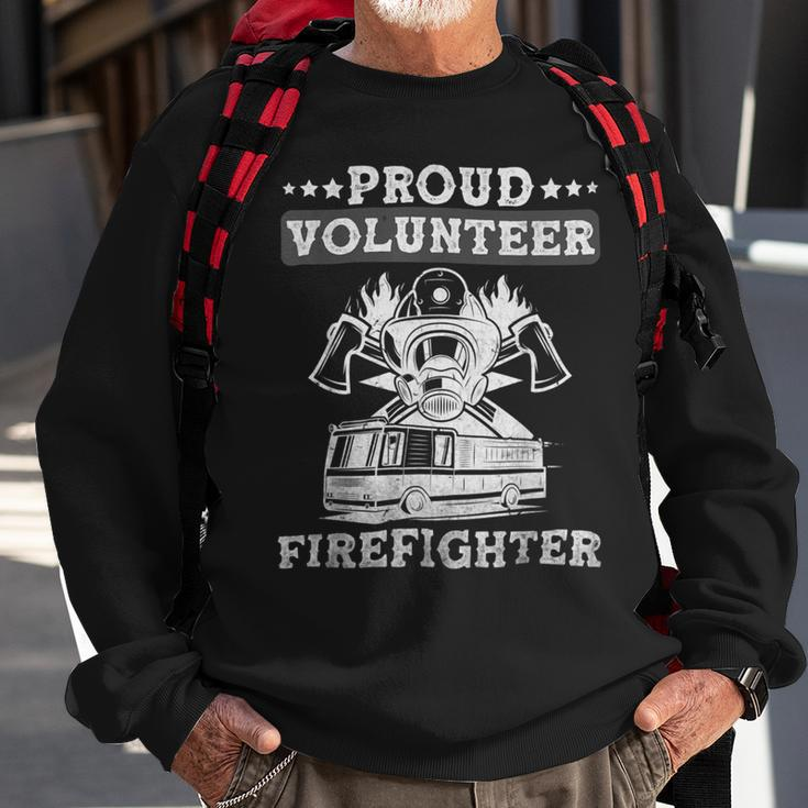 Firefighter Proud Volunteer Firefighter Fire Department Fireman V2 Sweatshirt Gifts for Old Men