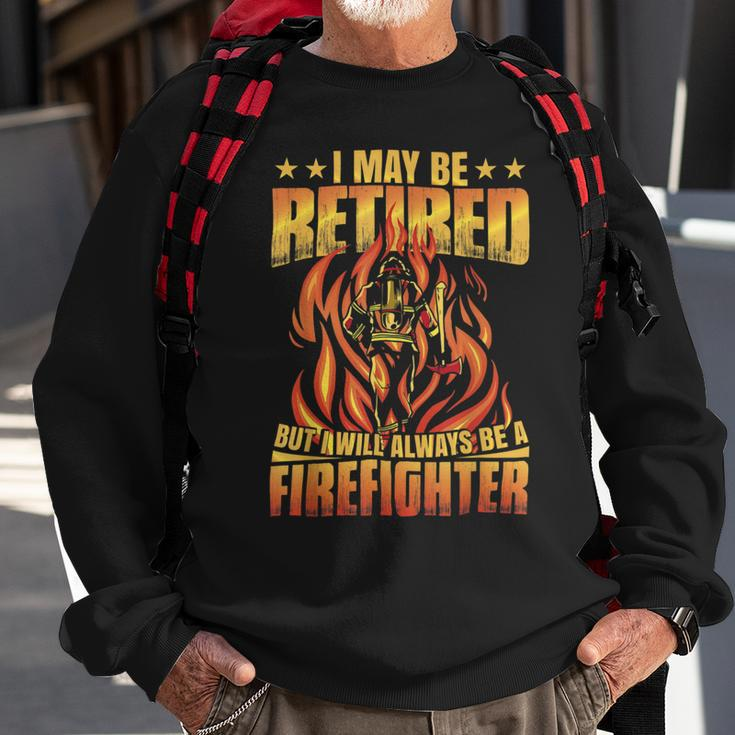 Firefighter Retired Firefighter Fire Truck Grandpa Fireman Retired V2 Sweatshirt Gifts for Old Men