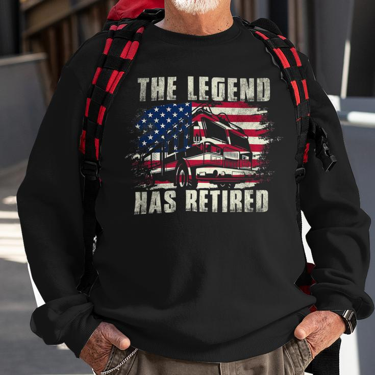 Firefighter The Legend Has Retired Fireman Firefighter _ Sweatshirt Gifts for Old Men
