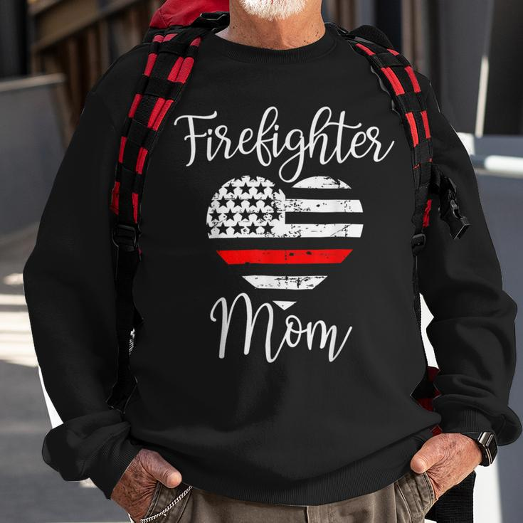 Firefighter Thin Red Line Firefighter Mom Gift From Son Fireman Gift Sweatshirt Gifts for Old Men