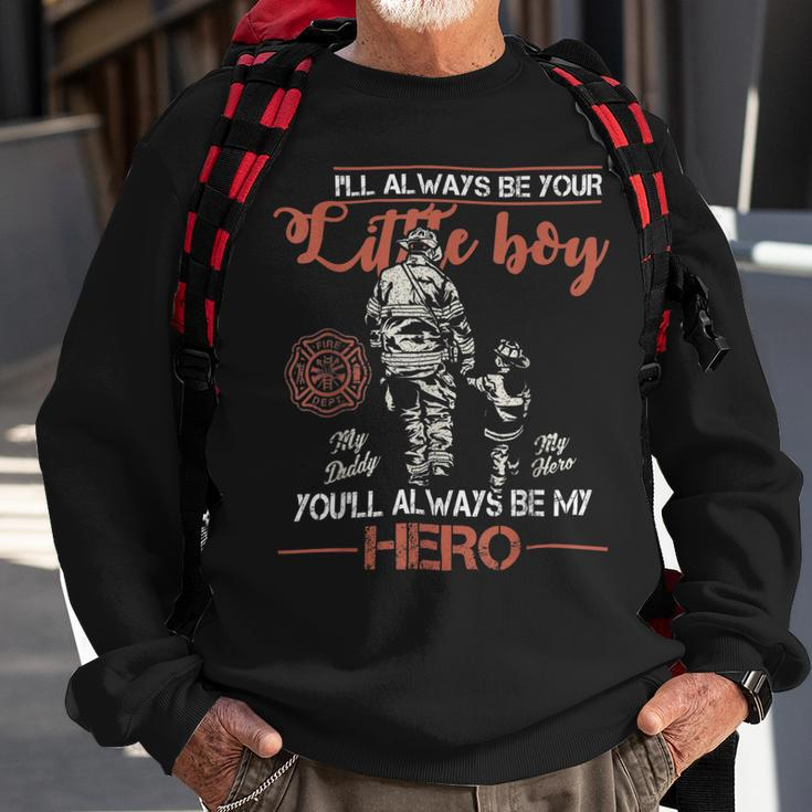 Firefighter Vintage Firefighter Dad & Son Daddy Fathers Day Sweatshirt Gifts for Old Men
