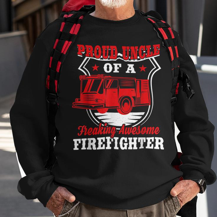 Firefighter Wildland Fireman Volunteer Firefighter Uncle Fire Truck Sweatshirt Gifts for Old Men