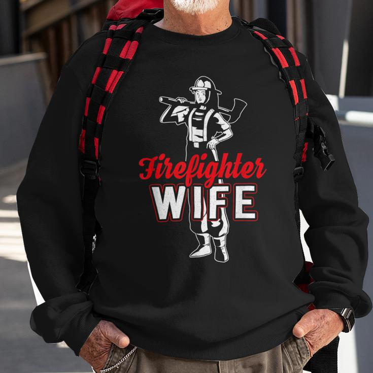 Firefighter Wildland Fireman Volunteer Firefighter Wife Fire Department_ Sweatshirt Gifts for Old Men