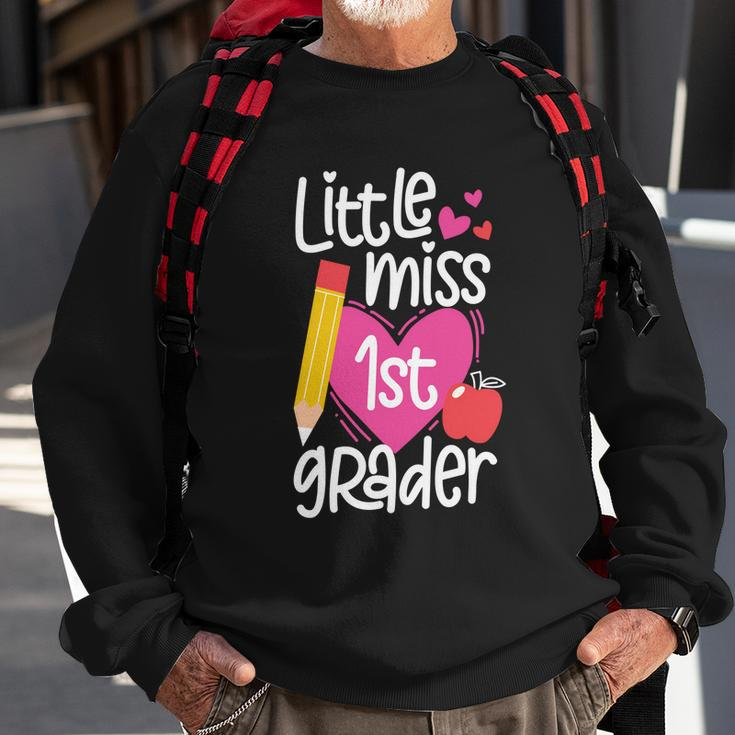First Day Of School Little Miss 1St Grader Girls Gift Sweatshirt Gifts for Old Men