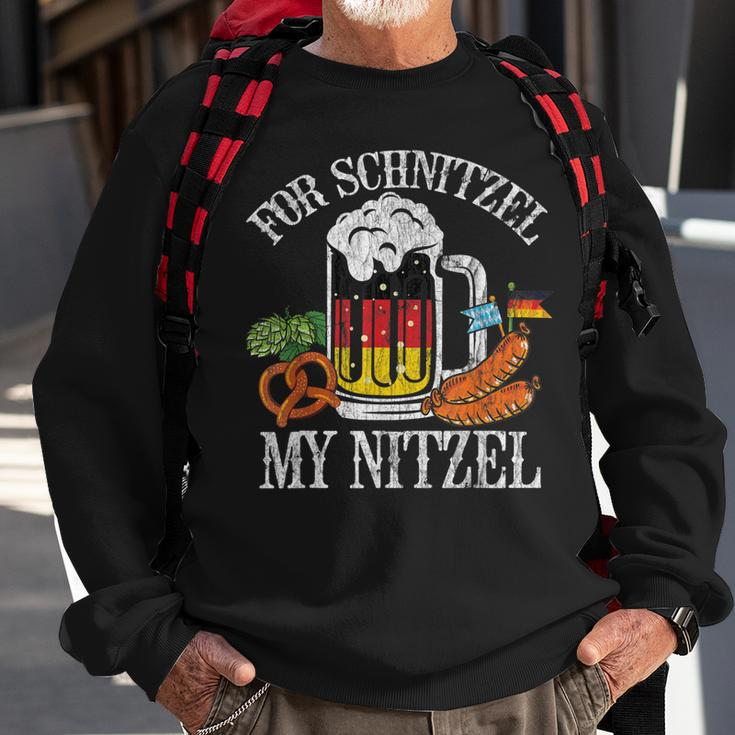 For Schnitzel My Nitzel Funny Oktoberfest German Beer Wurst Men Women Sweatshirt Graphic Print Unisex Gifts for Old Men