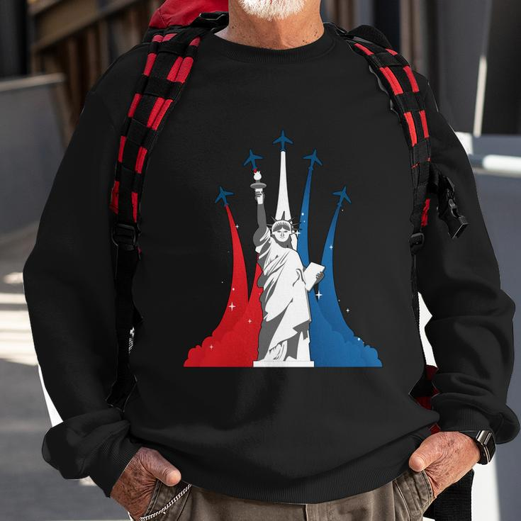 Fourth Of July Fighter Jets Red White Blue 4Th American Flag Sweatshirt Gifts for Old Men