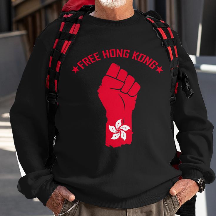 Free Hong Kong Fist Sweatshirt Gifts for Old Men