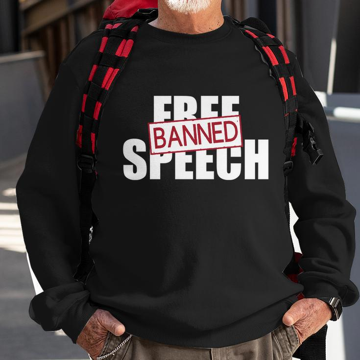 Free Speech Banned Sweatshirt Gifts for Old Men