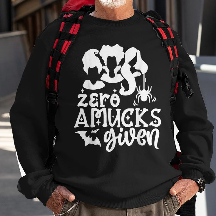 Funny Amuck Halloween Witch - Zero Amucks Given Costume Sweatshirt Gifts for Old Men