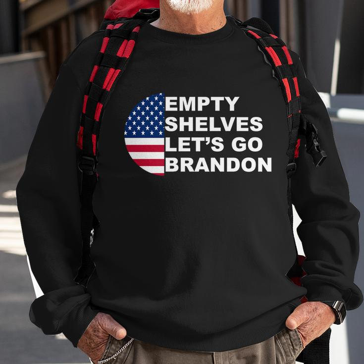 Funny Anti Biden Empty Shelves Joe Lets Go Brandon Anti Biden Sweatshirt Gifts for Old Men