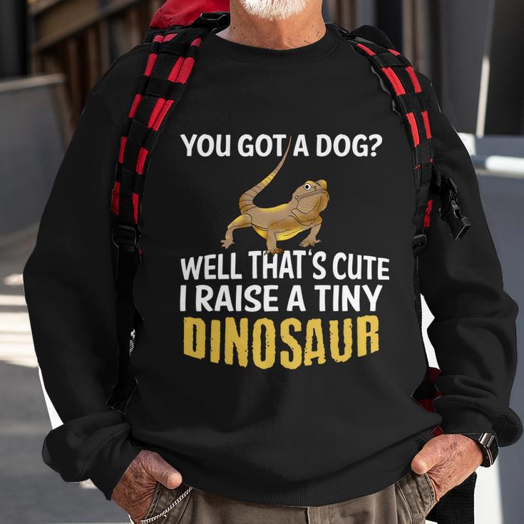 Funny Bearded Dragon Graphic Pet Lizard Lover Reptile Gift Sweatshirt Gifts for Old Men