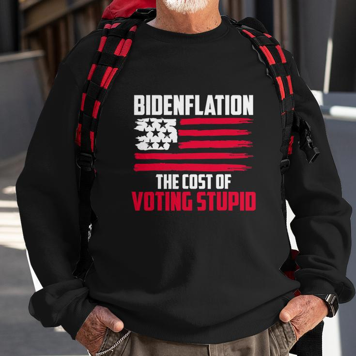 Funny Bidenflation The Cost Of Voting Stupid Anti Biden Sweatshirt Gifts for Old Men