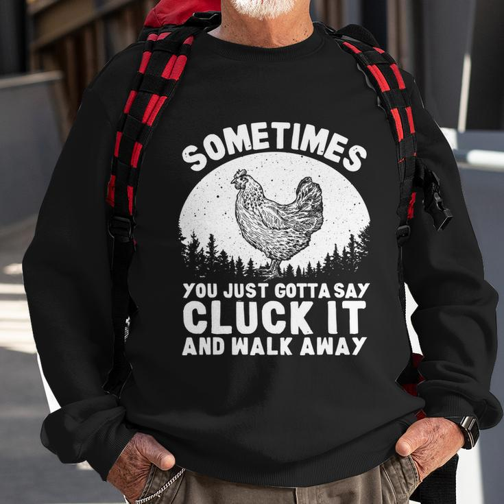 Funny Chicken Art For Chicken Lover Hen Farmer Sweatshirt Gifts for Old Men