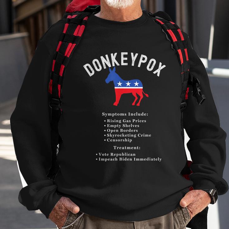 Funny Conservative Republican Anti Biden Donkeypox Sweatshirt Gifts for Old Men