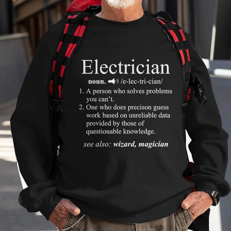 Funny Electrician Definition Shirt Electrical Engineer Gift Sweatshirt Gifts for Old Men