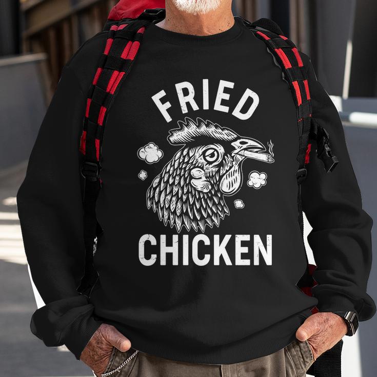 Funny Fried Chicken Smoking Joint Sweatshirt Gifts for Old Men