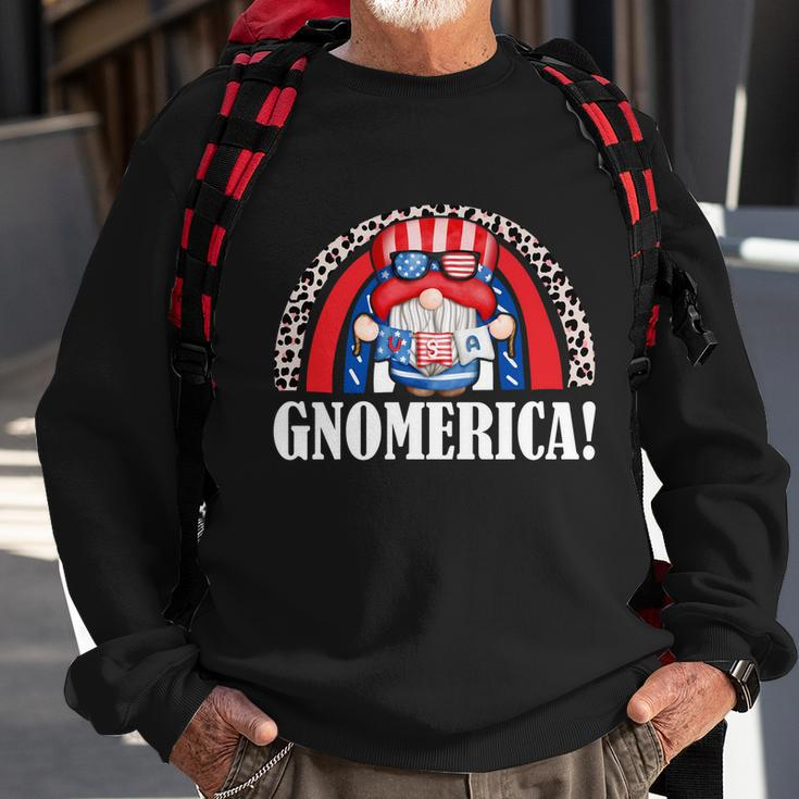 Funny Gnomerica Patriotic Gnome American Flag 4Th Of July Gift Sweatshirt Gifts for Old Men