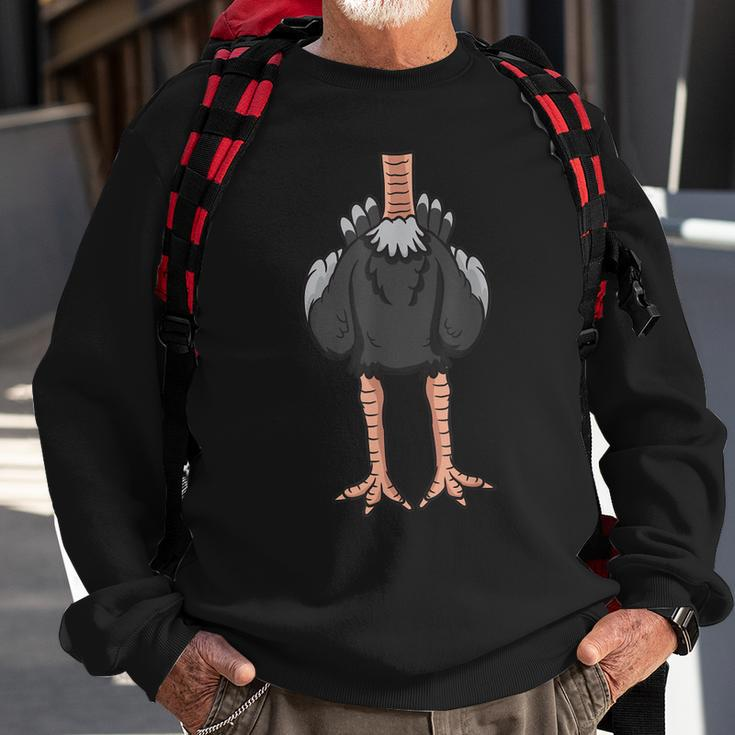 Funny Headless Ostrich Halloween Giant Bird Easy Costume Sweatshirt Gifts for Old Men