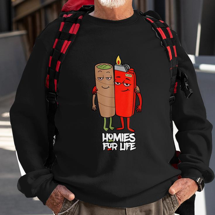 Funny Homies For Life Weed Sweatshirt Gifts for Old Men