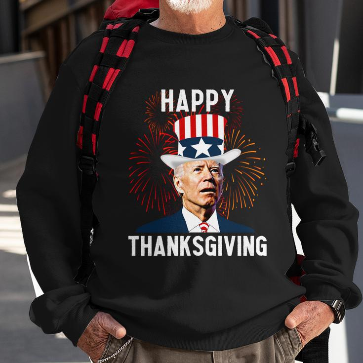 Funny Joe Biden Happy Thanksgiving For 4Th Of July Sweatshirt Gifts for Old Men