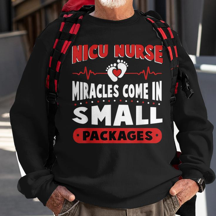 Funny Miracle Neonatal Intensive Care Unit Nicu Nurse Sweatshirt Gifts for Old Men