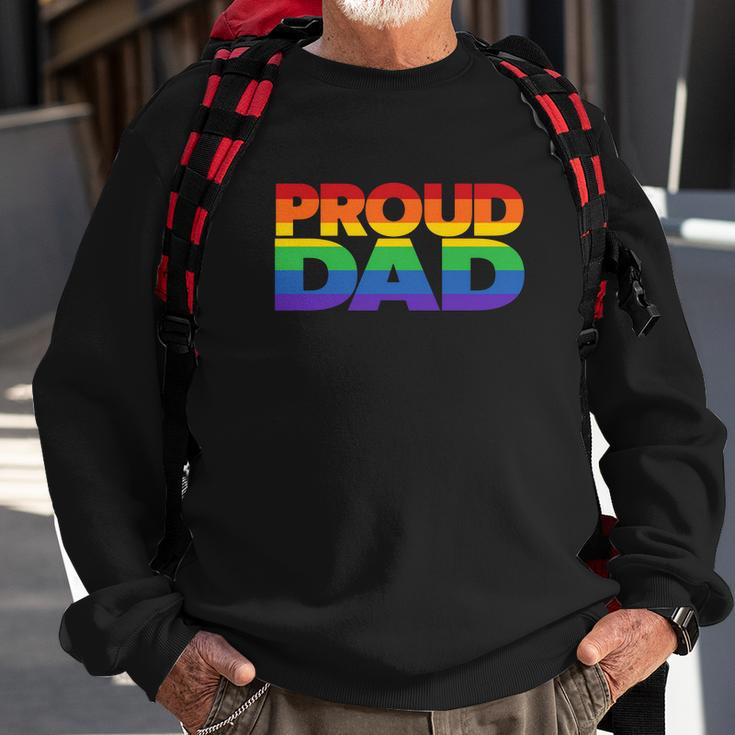 Funny Proud Dad Lgbt Gift Gay Pride Month Rainbow Flag Sweatshirt Gifts for Old Men
