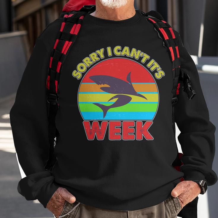 Funny Sorry I Cant Its Shark Week Tshirt Sweatshirt Gifts for Old Men