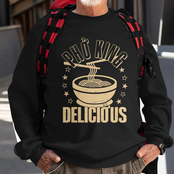 Funny Vintage Pho King Delicious Graphic Design Printed Casual Daily Basic Sweatshirt Gifts for Old Men
