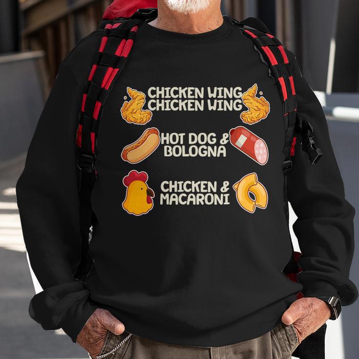 Funny Viral Chicken Wing Song Meme Sweatshirt Gifts for Old Men