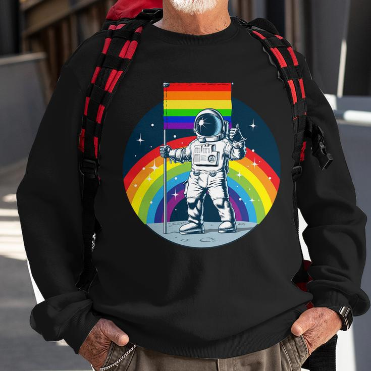 Gay Pride Astronaut Lgbt Moon Landing Sweatshirt Gifts for Old Men