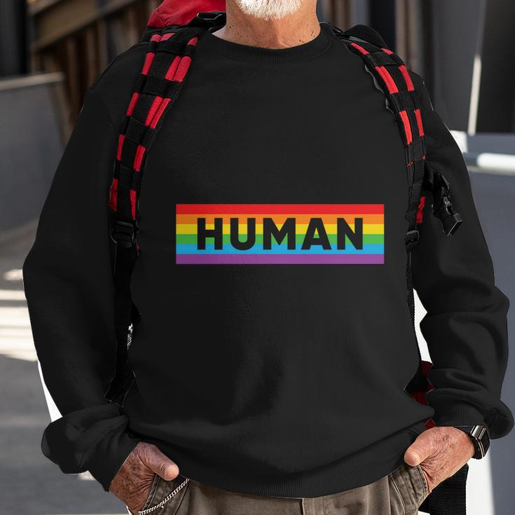 Gay Pride Human Lgbt Pride Month Sweatshirt Gifts for Old Men