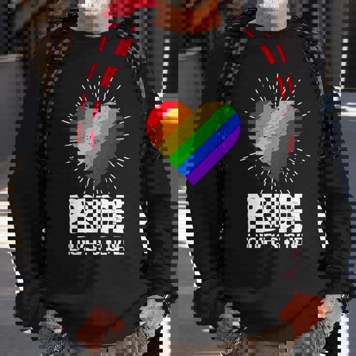 Gay Pride Love Is Love Lgbt Sweatshirt Gifts for Old Men