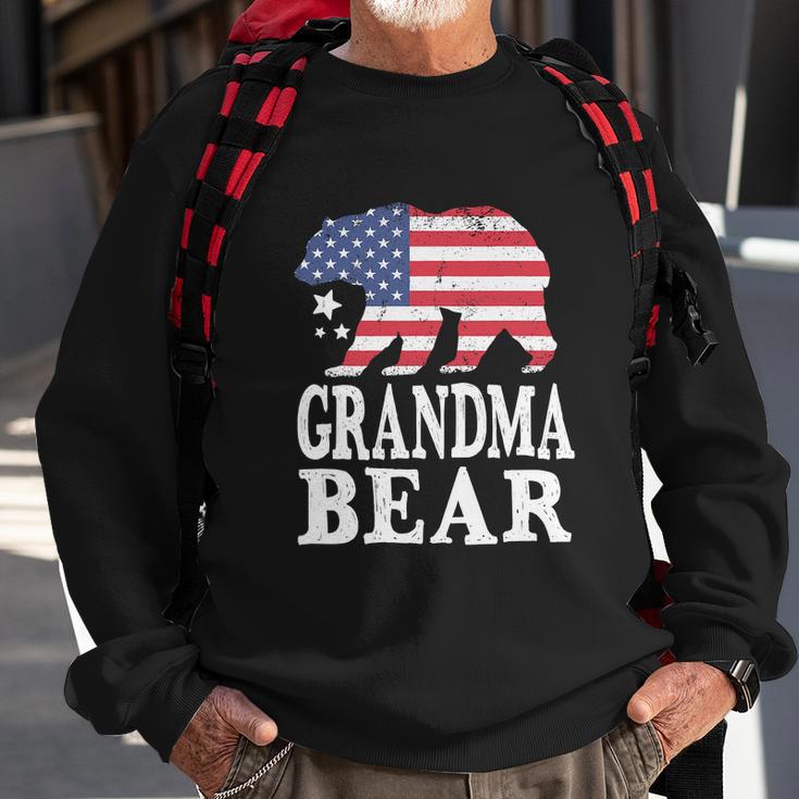 Grandma Bear Patriotic Flag Funny 4Th Of July Sweatshirt Gifts for Old Men