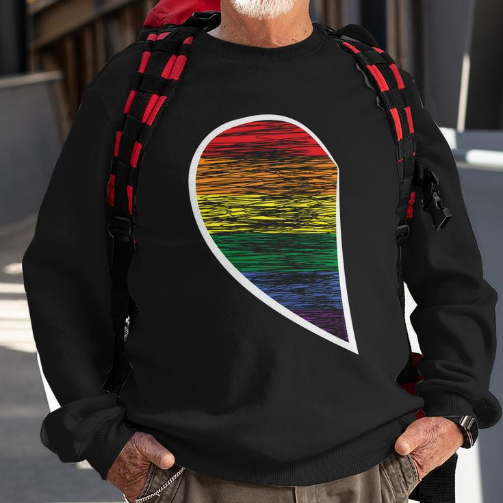 Halfheart Lgbt Gay Pride Lesbian Bisexual Ally Quote V2 Sweatshirt Gifts for Old Men