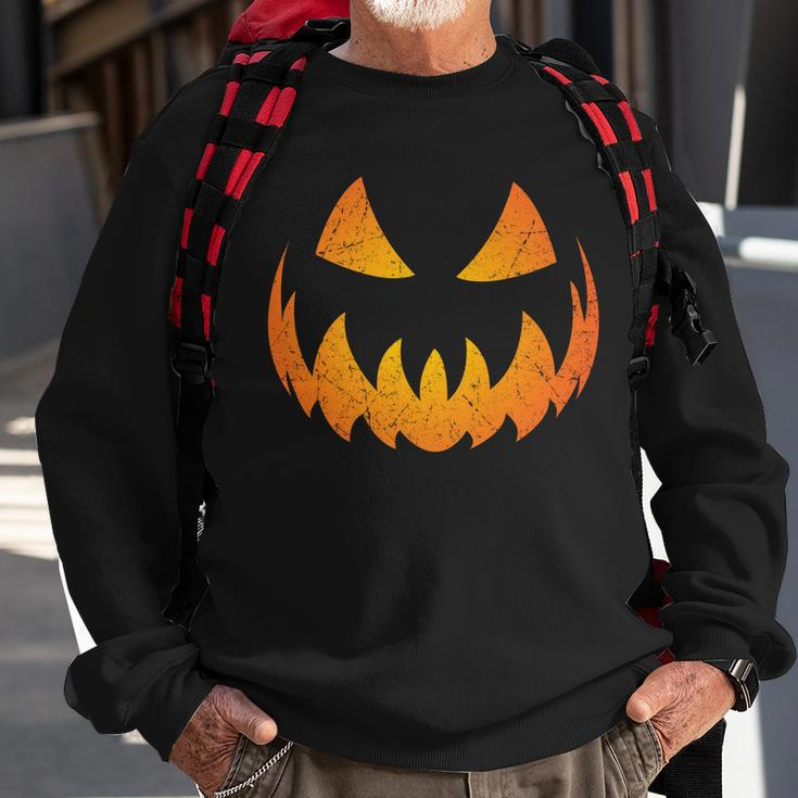 Halloween Pumpkin Jack Olantern Face Sweatshirt Gifts for Old Men