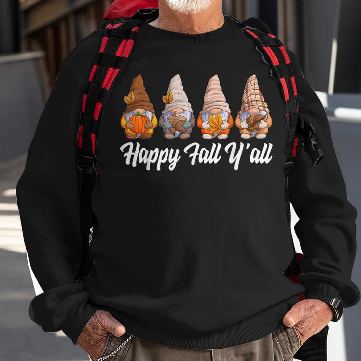 Happy Fall Yall Gnome Pumpkin Funny Autumn Gnomes Sweatshirt Gifts for Old Men