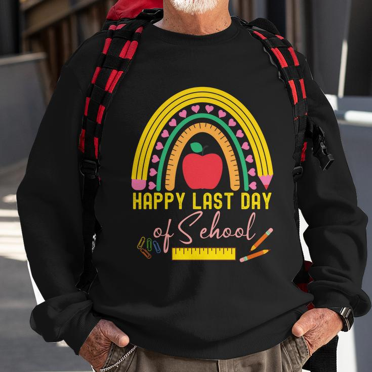 Happy Last Day Of School Teacher Student Graduation Rainbow Gift V2 Sweatshirt Gifts for Old Men