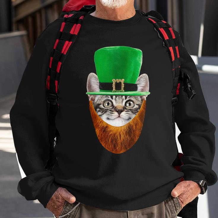 Happy St Catricks Day Funny Cat Ginger Beard St Patricks Day Tshirt Sweatshirt Gifts for Old Men