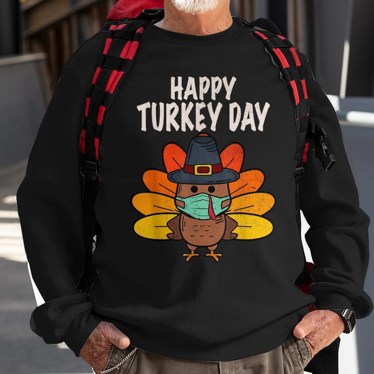 Happy Turkey Day Funny Thanksgiving 2021 Autumn Fall Season V2 Sweatshirt Gifts for Old Men